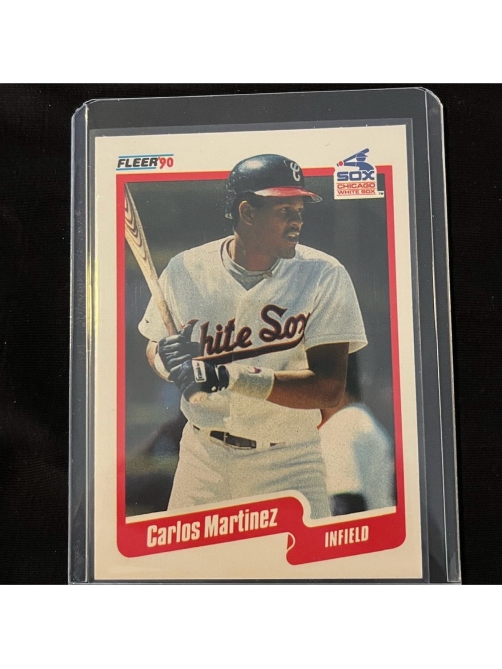 Carlos Martinez MLB Baseball Trading Card 1990 Chicago White Sox Fleer #540